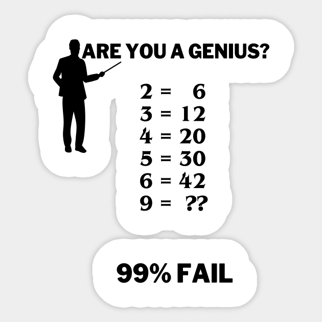 Are you a genius Sticker by ahlama87